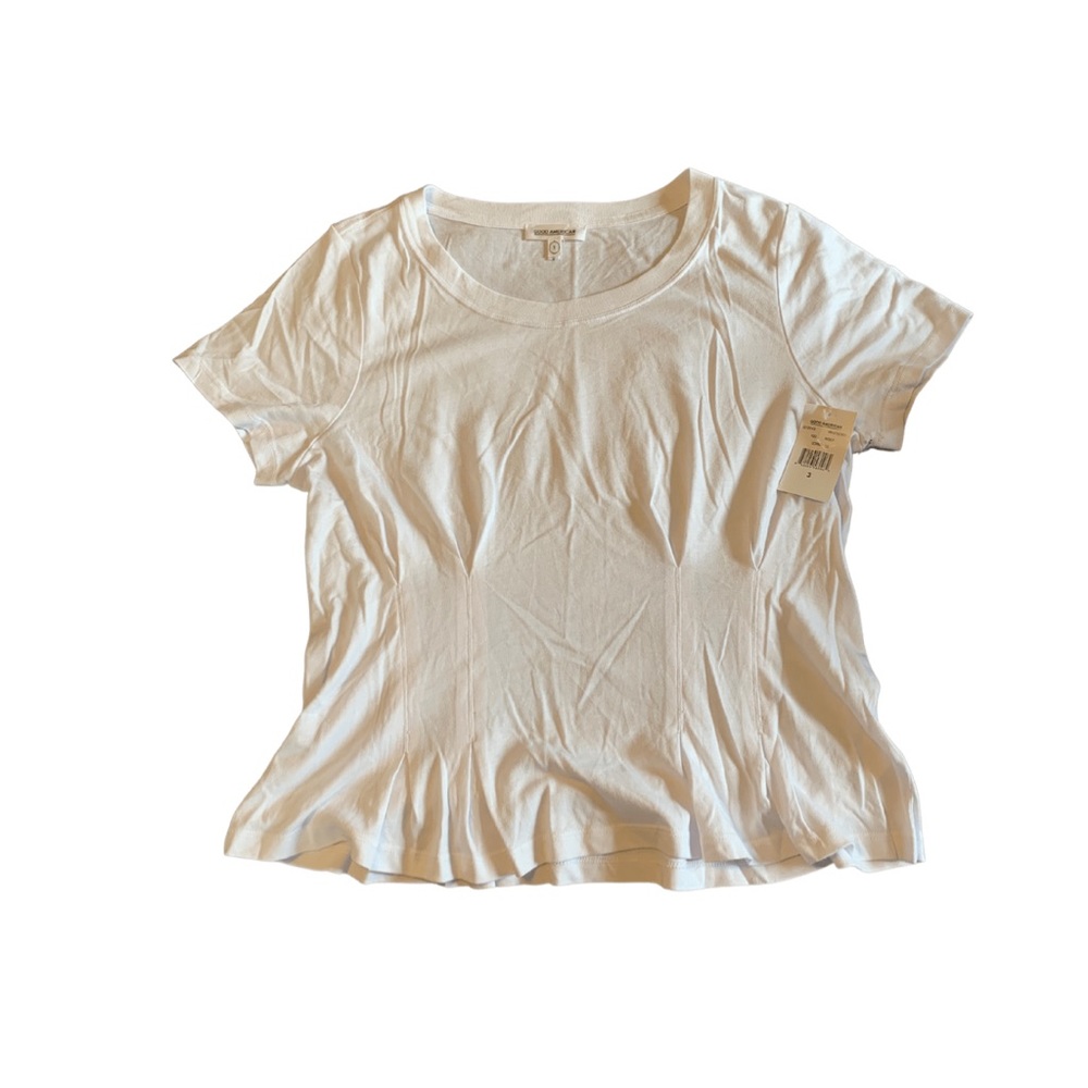 NWT Good American white corset tee